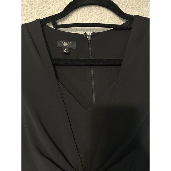 Talbots Women Short Sleeve Rayon Blend Sheath Dress Size 2 Petite Black - Picture 3 of 9